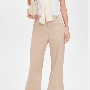 Apiece Apart Adi Corduroy Wide-Leg Trousers in Light Tan